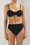 Siyah Düğümlü Bralette Kaplı Regular Yüksek Bel Bikini Takımı TBESS25BT00134 - 3