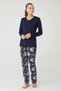 Women's Navy Blue Pajama Set