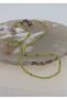 Peridot Stone Thin Natural Stone Necklace 2mm - 2