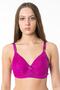 Women's Lace Patterned Wireless Non-Padded Bra 1668 Plum