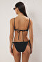 Siyah Simli Bralette Kaplı Regular Normal Bel Bikini Takımı TBESS25BT00103 - 3