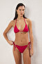 Brazillian Normal Waist Bikini Bottom with Fuchsia Accessories Tbess24Ba00135
