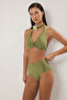 Yeşil Yüksek Bel Hipster Bikini Altı TBESS25BA00035 - 2