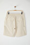 Ecru Cargo Pocket Linen Look Cotton Shorts & Bermuda Tmnss25Sr00055 - 9