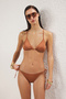 Tarçın Aksesuarlı Üçgen Kaplı Regular Düşük Bel Bikini Takımı TBESS25BT00163 - 3