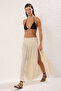 Ecru Woven Gipeli Maxi Beach Skirt Tbess25Et00012 - 2