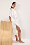 Ecru Woven 100% Cotton Maxi Beach Dress Tbess25El00057