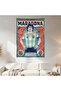 Maradona Wall Drape Wall Tapestry First Quality Satin Fabric Poster