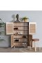 Niva 4 Door Shoe Cabinet - Oak L76.8xw33.6xh123.5cm - 2