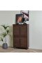 Niva 4 Door Shoe Cabinet - Walnut L76.8xw33.6xh123.5cm - 2