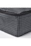 RENSARE Clothes bag, set of 3, check pattern/grey black - 2