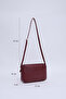 Burgundy Shk22 Single Zipper Front Pocket Adjustable Cross Strap Women's Mini Urban Shoulder Bag L:16 E:20 - 2