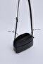 Black Shk22 Single Zipper Front Pocket Adjustable Cross Strap Women's Mini Urban Shoulder Bag L:16 E:20 - 5