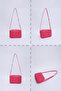 Fuchsia Shk22 Single Zipper Front Pocket Adjustable Cross Strap Women's Mini Urban Shoulder Bag L:16 E:20 - 8