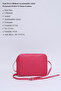 Fuchsia Shk22 Single Zipper Front Pocket Adjustable Cross Strap Women's Mini Urban Shoulder Bag L:16 E:20 - 3