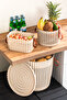 4315 Kapicino 3-Piece Basket Set – Bathroom Kitchen Organizer, Countertop and Dirty Laundry Basket - 4