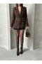 Women's Belt Snap Detailed Special Design Blazer Jacket - 4