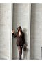 Women's Belt Snap Detailed Special Design Blazer Jacket - 2