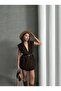 Women's Belt Detailed Special Design Long Vest - 5