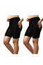 Pack of 2 Seamless Maternity Over Belly Support High Waist shorts Panty - Black
