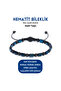 Hematite Bracelet - Bern Navy Blue Bracelet - Design Bracelet Special Cut Adjustable