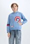 Marvel Avengers Hooded Sweatshirt Boys D4717A8Ns - 4