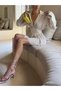 Shirt Style Button-Down Collar Sitting Waist Sheer Top Flared A-Shape Skater Chiffon Evening Gown - 8