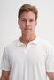 Men's Cazador White Premium Summer Regular Fit Relaxed Cut Polo Neck Custom Pattern T-Shirt