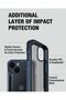 iPhone 14 Case Magsafe Compatible Raptic Secure Series Double Fold Tpu Edge Transparent Cover Navy Blue - 3