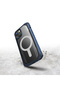iPhone 14 Case Magsafe Compatible Raptic Secure Series Double Fold Tpu Edge Transparent Cover Navy Blue - 6