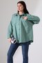 Poplin Fabric Oversize Women's Shirt with Pocket Detail - Water Green - 3