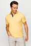 Men's Polo Neck Collar And Sleeve Knitwear T-shirt Yellow - 7
