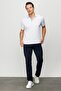 Men's Polo Neck and Sleeve Knitwear T-shirt White - 3