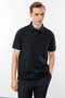 Men's Polo Neck Mercerized T-Shirt Black - 2