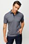 Men's Polo Neck and Sleeve Knitwear T-shirt Smoked - 7