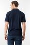 Men's Polo Neck Pique Mercerized T-Shirt Navy Blue - 3