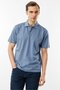 Men's Polo Neck Pique Mercerized T-Shirt D.Blue