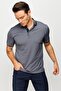 Men's Polo Neck and Sleeve Knitwear T-shirt Smoked - 6
