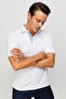 Men's Polo Neck and Sleeve Knitwear T-shirt White - 7
