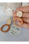 Metallic Orange Color Bohemian & Ethnic Earrings Polymer Clay Textured Earrings - 3