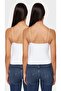 White Rope Strap Pack of 2 Knitted Blouses E25T0017T - 2