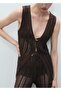 Openwork Knit Vest with Tie Detail - 6