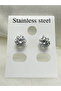316L Surgical Steel Zircon Solitaire Unisex Earrings 6mm - 6