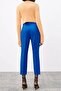 Cobalt Blue Front Bias High Waist Women's Pants Mg2425 - 4