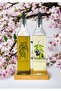 Square Glass Oil Bottle with Double Wooden Base 500 ml - 2