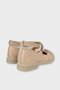 Light Sole Velcro Stone Girls' Ballerina Shoes Beige - 5