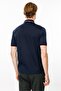 Men's Polo Collar Striped T-Shirt Navy Blue - 6