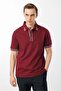 Men's Polo Neck T-shirt Claret Red - 2