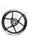 Motorcycle Long Wheel Rim Sticker Label Adhesive Foil Stylish Look 8 Pcs