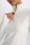 Defactofit Standard Fit Stand Collar Athlete Long Sleeve T-Shirt B0811Ax25Sp - 5